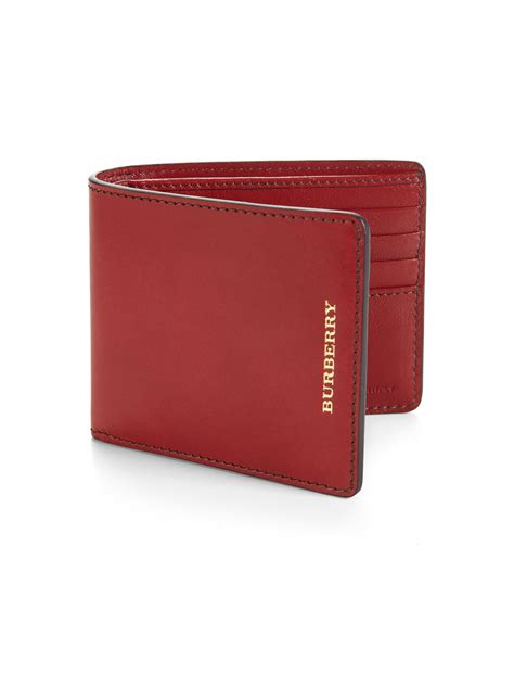 burberry red wallet|burberry men's bifold wallet.